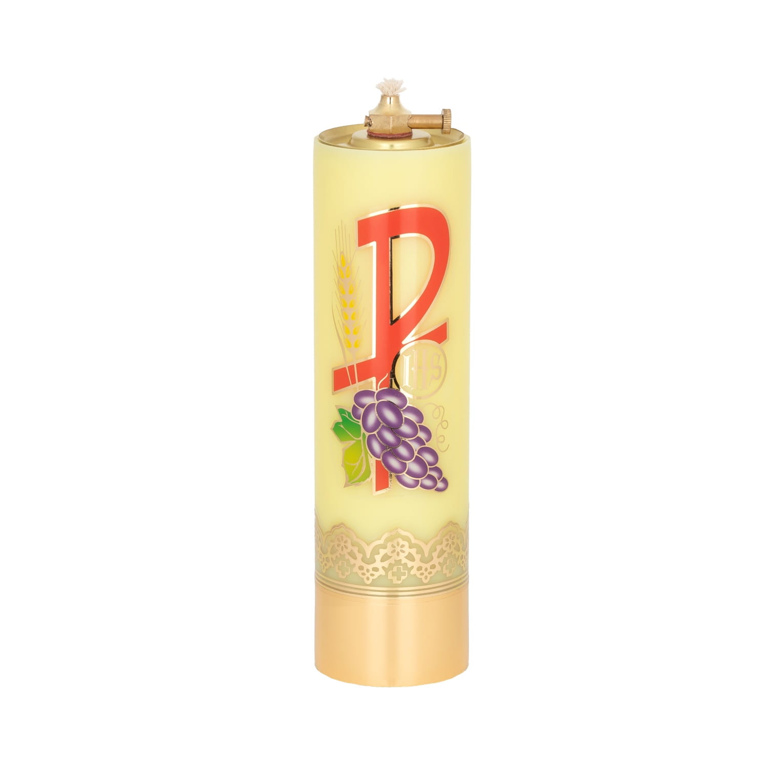 Świeca olejowa żółta z PAX 22 × 6,3 cm - widok produktu