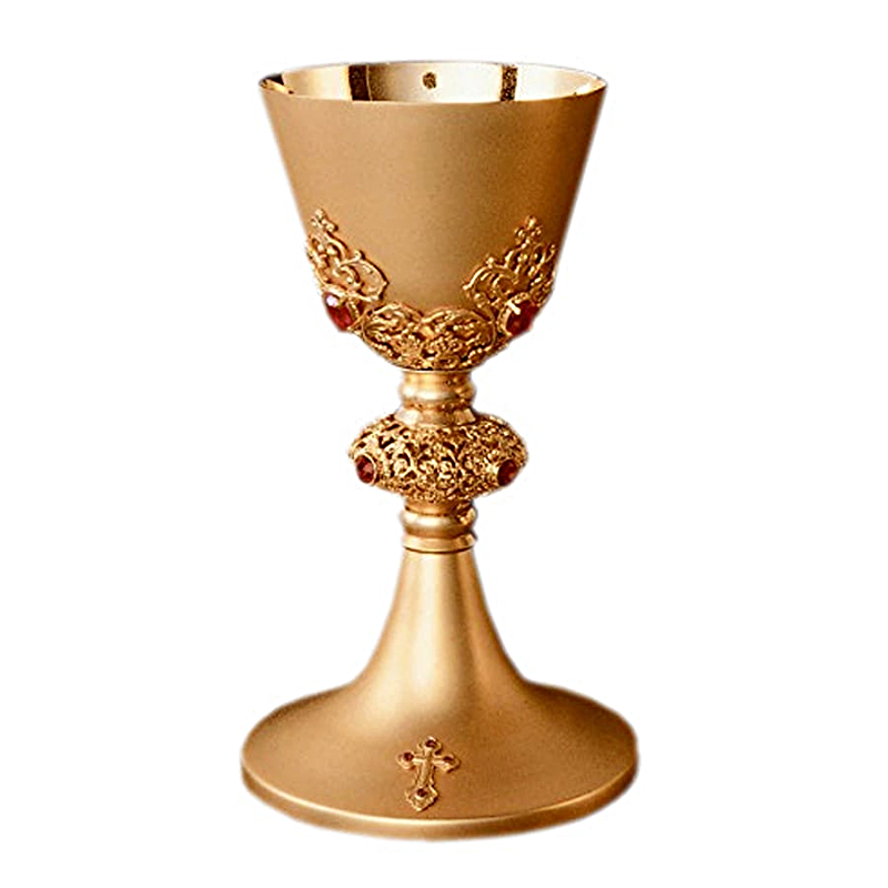 Kielich liturgiczny, rubiny