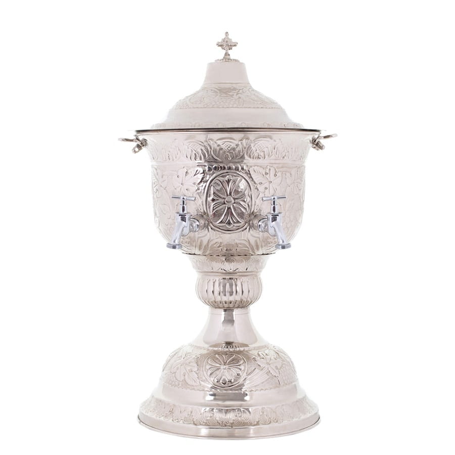 Pojemnik na wodę święconą niklowany