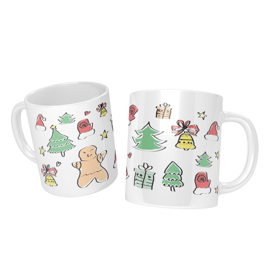 Kubek na Boże Narodzenie, zimowe symbole