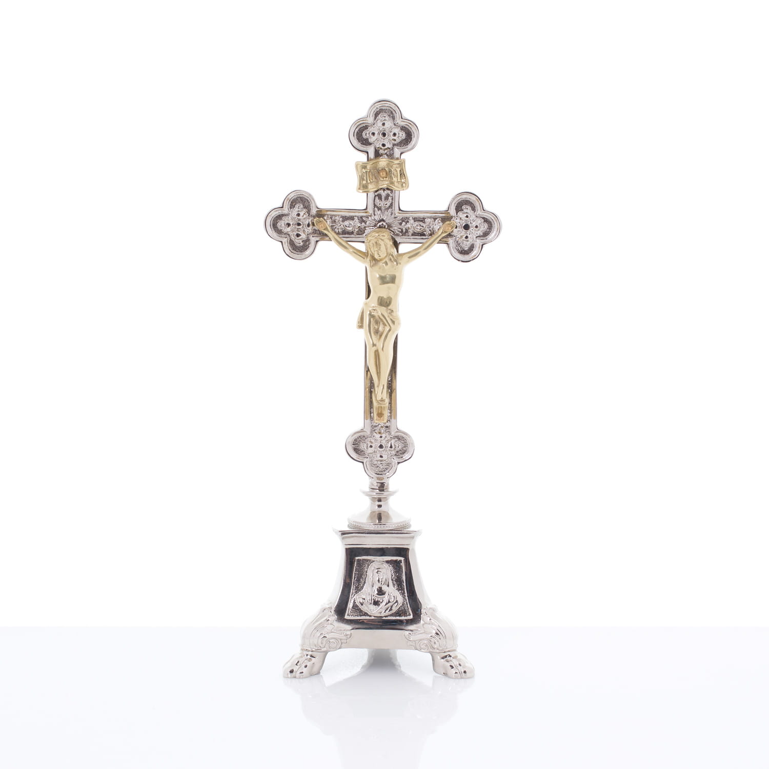 Brass altar cross 38,5 cm