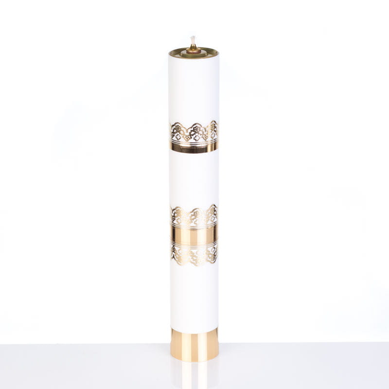 Świeca liturgiczna olejowa biała