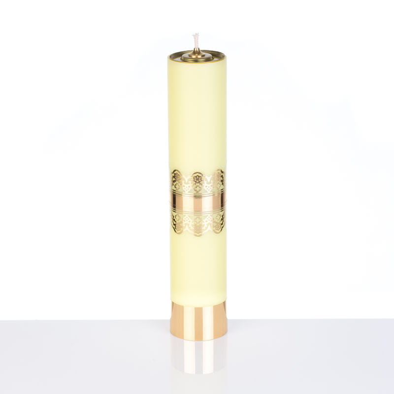 Świeca liturgiczna olejowa żółta, 31 cm