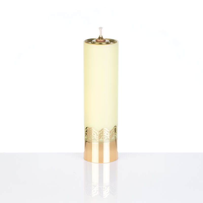 Świeca liturgiczna olejowa żółta, 22 cm