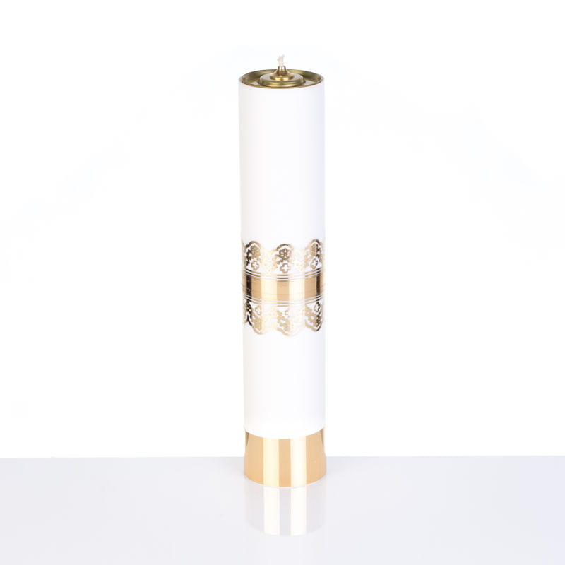 Świeca liturgiczna olejowa biała, 31 cm