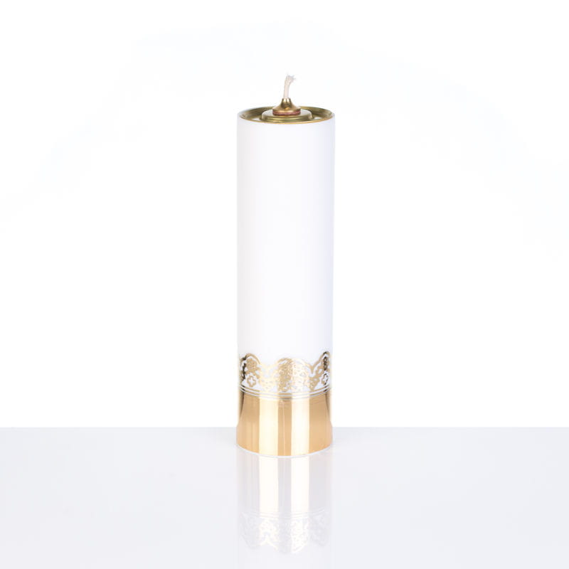 Świeca liturgiczna olejowa biała, 22 cm