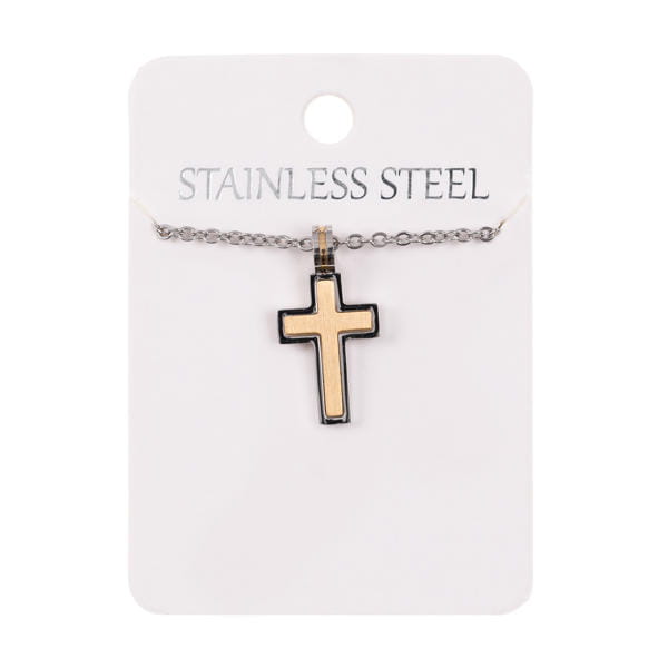 Naszyjnik z pozłacanym krzyżykiem