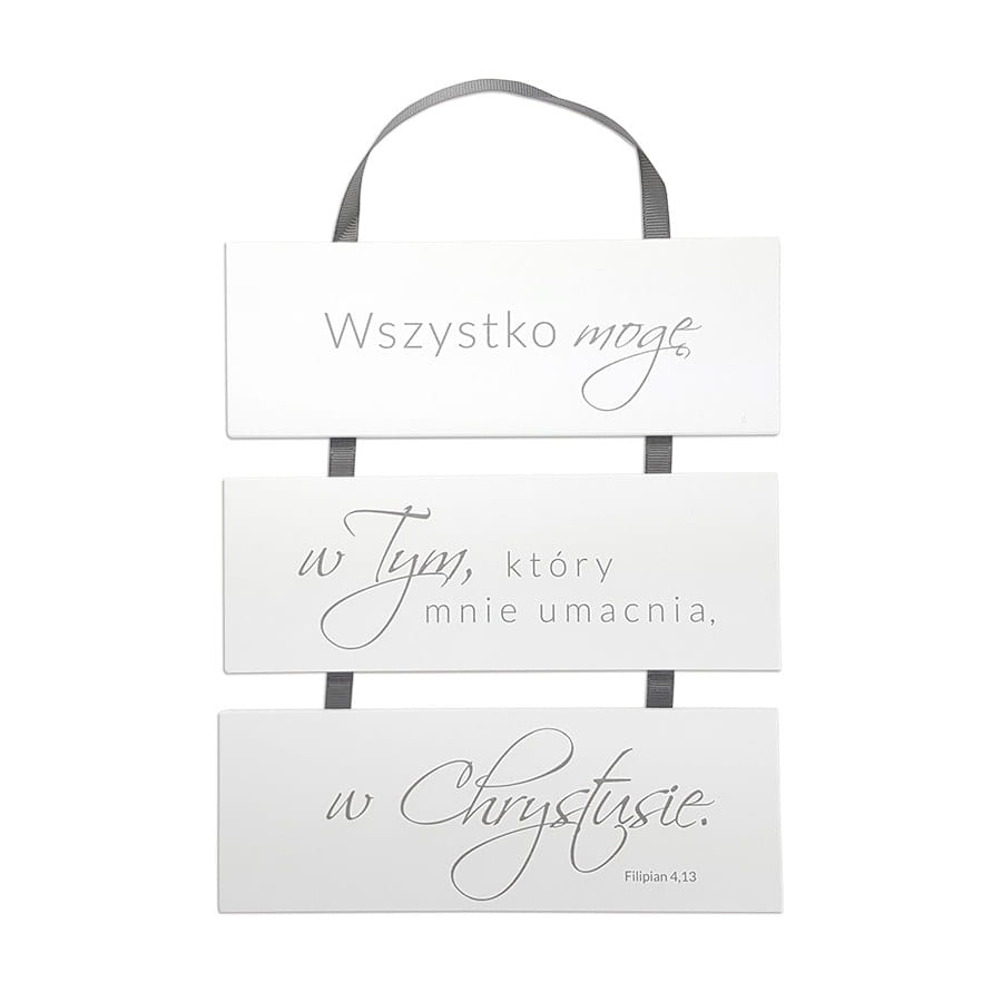 Tryptyk z cytatem Pisma Świętego