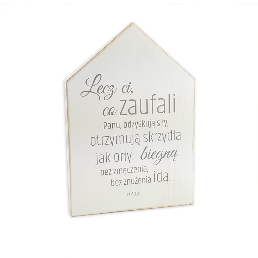 Deseczka z cytatem z Biblii