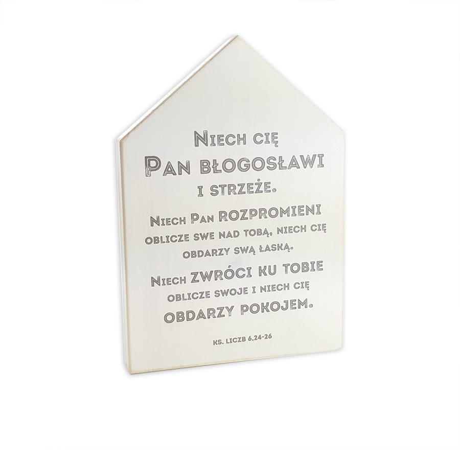 Cytat z Biblii na desce