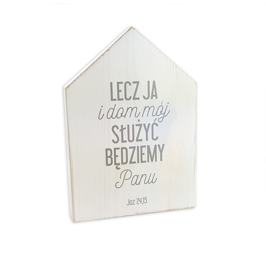 Cytat z Pisma Świętego na desce