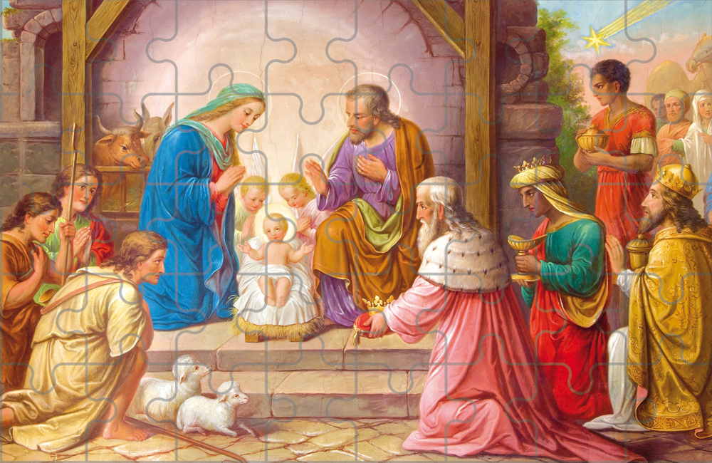Puzzle dla dzieci Boże Narodzenie