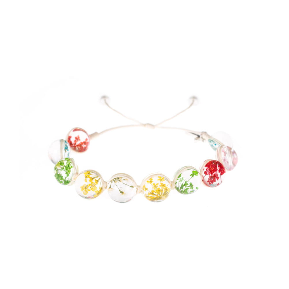 Bransoletka dziesiątek różańca kolorowe kwiaty.jpg