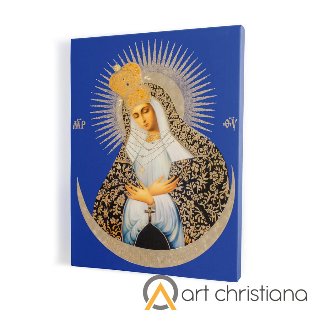 Obraz na płótnie Matka Boża Ostrobramska wersja niebieska-Art Christiana.jpg
