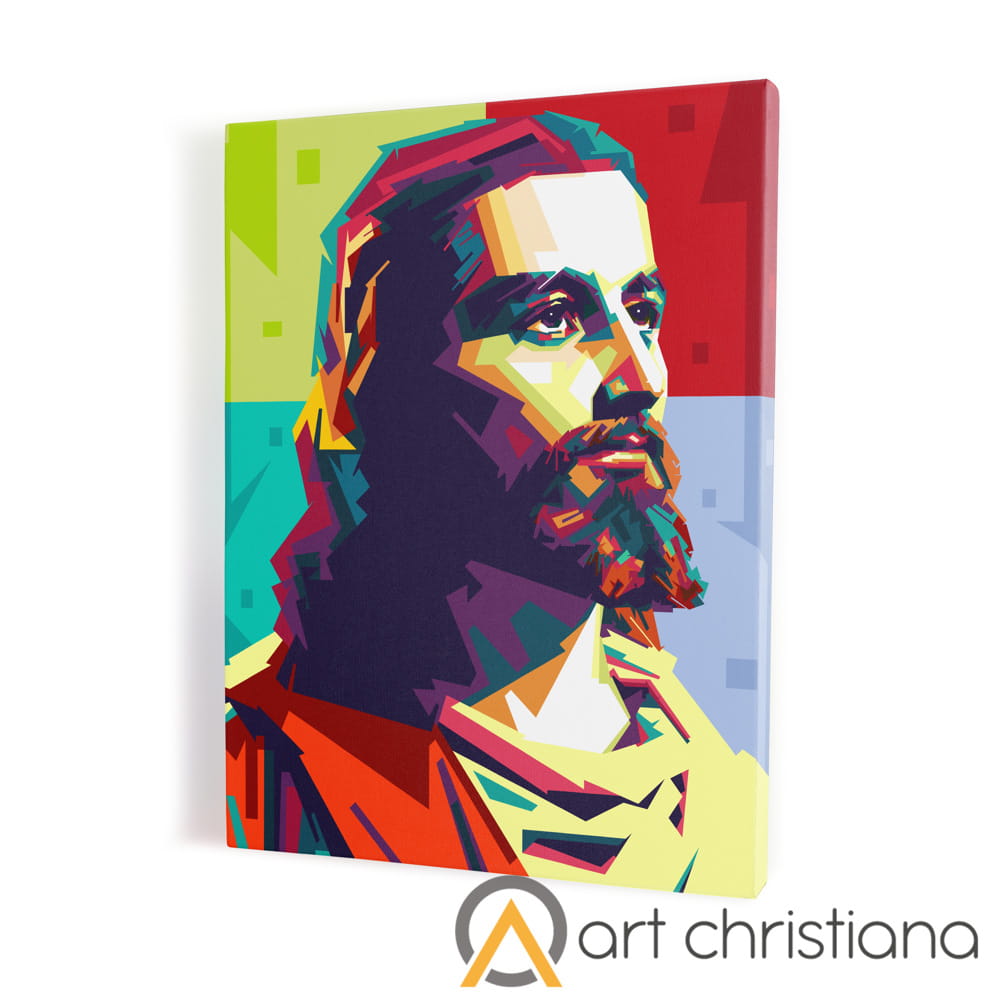 Obraz na płótnie canvas, Jezus abstrakt-Art Christiana.jpg
