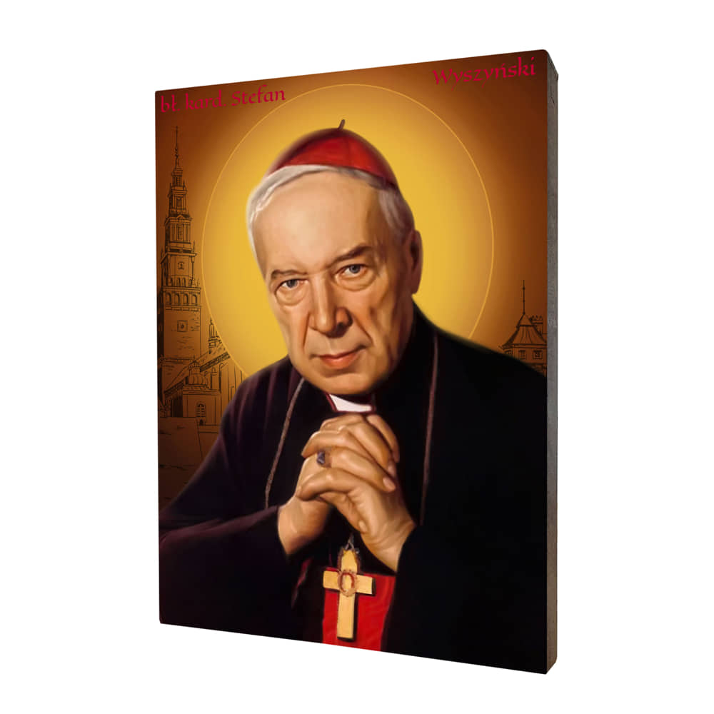 Cardinal Stefan Wyszyński, Image on Linden Wood Board
